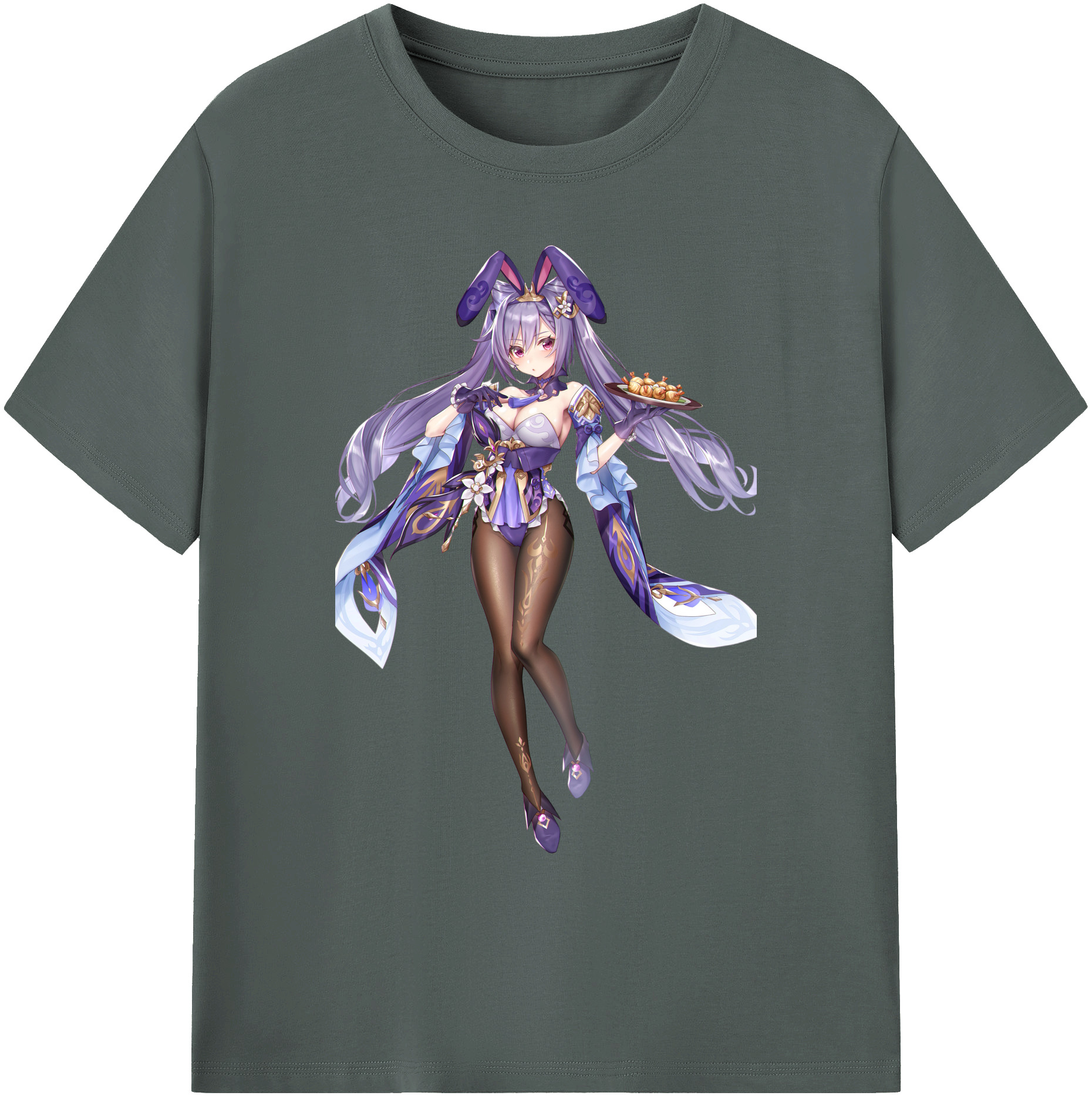げんし神 刻晴 こくせい genshin Kokusei 綿100％ メンズ半袖Tシャツ｜肌触りやわらか＆通気性